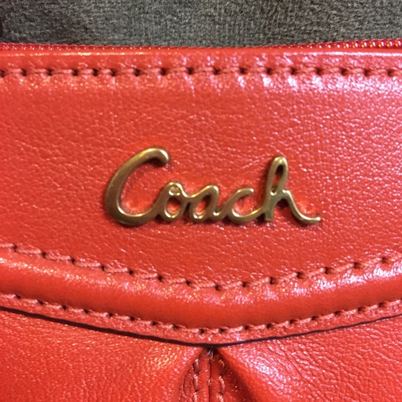 Coach Burnt Orange Clutch Wallet - Picture 6 of 8